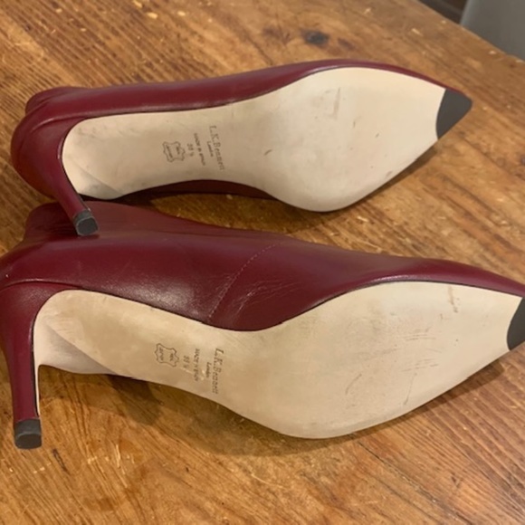 L. K. Bennett Burgandy Ankle Boots - Picture 3 of 5